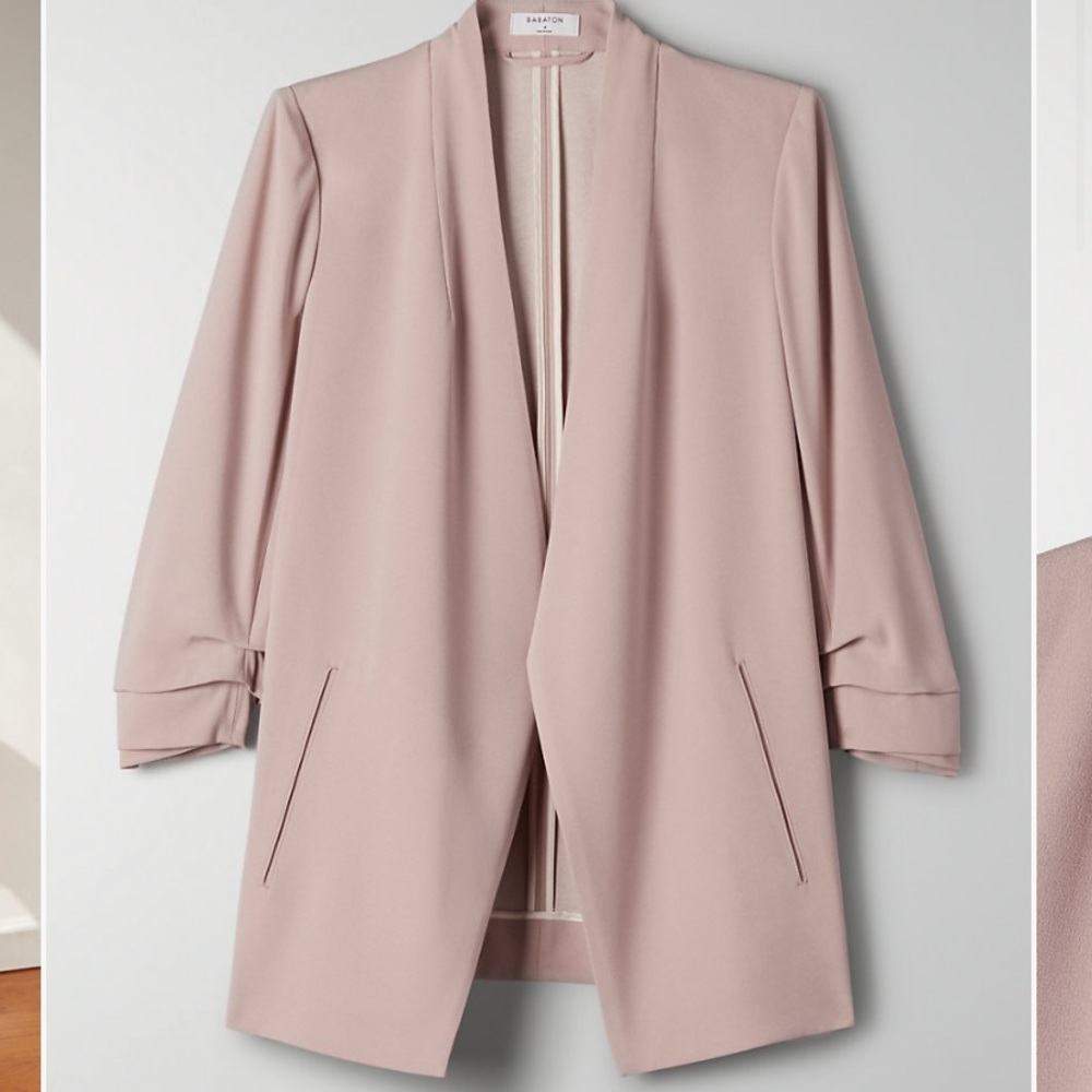 Aritzia Babaton pink power blazer